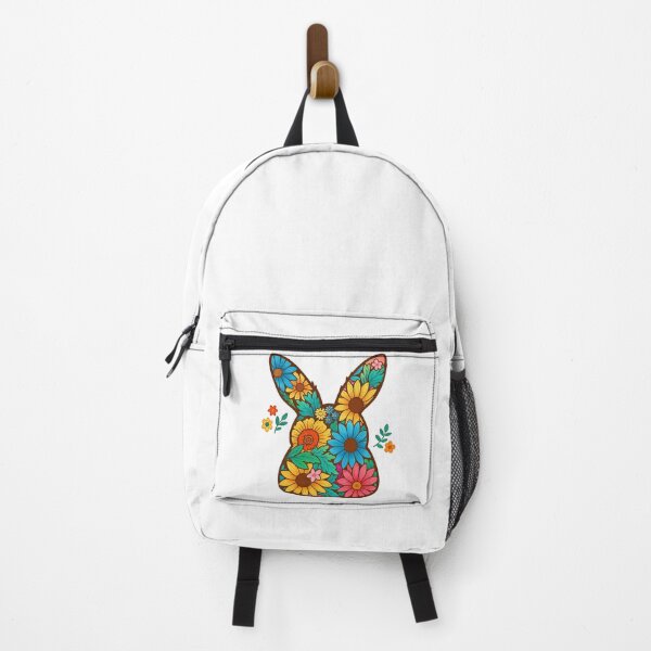 Item preview, Floral Bunny Silhouette – Colorful Spring Rabbit Art designed and sold by ArtfulWeave.
