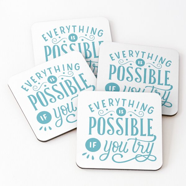 Item preview, Everything Is Possible If You Try – Inspirational Motivational Quote Design for Dreamers, Entrepreneurs, Students, and Believers – Positive Affirmation for T-Shirts, Stickers, Wall Art & Gifts designed and sold by Zezeshop1.