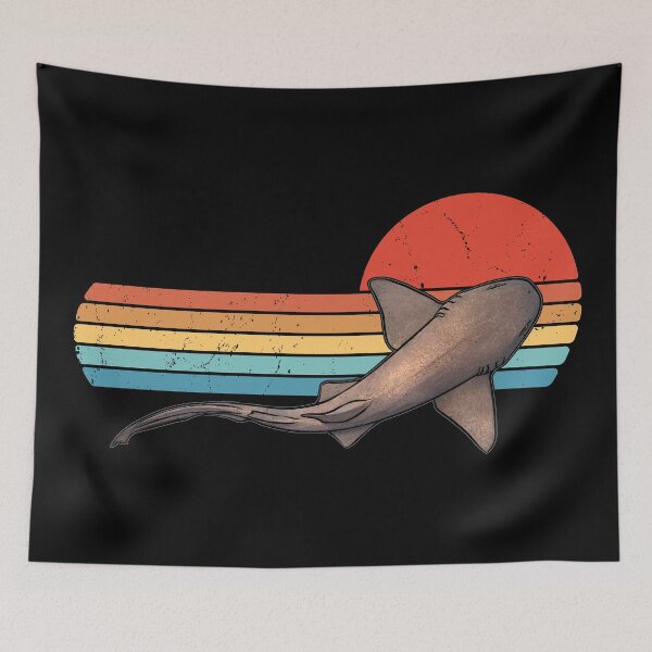 Item preview, Nurse Shark Retro Sunset designed and sold by NicGrayGraphic.