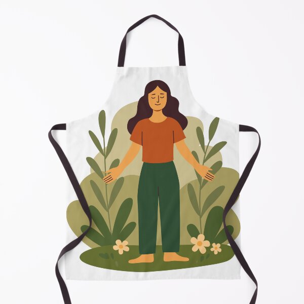 Item preview, Girl Relaxing barefoot on grass and lush green background designed and sold by CHERRY--SHOP.