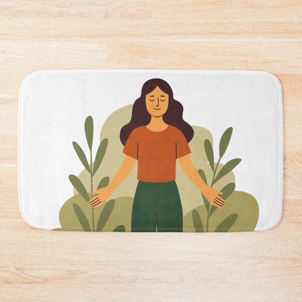 Item preview, Girl Relaxing barefoot on grass and lush green background designed and sold by CHERRY--SHOP.