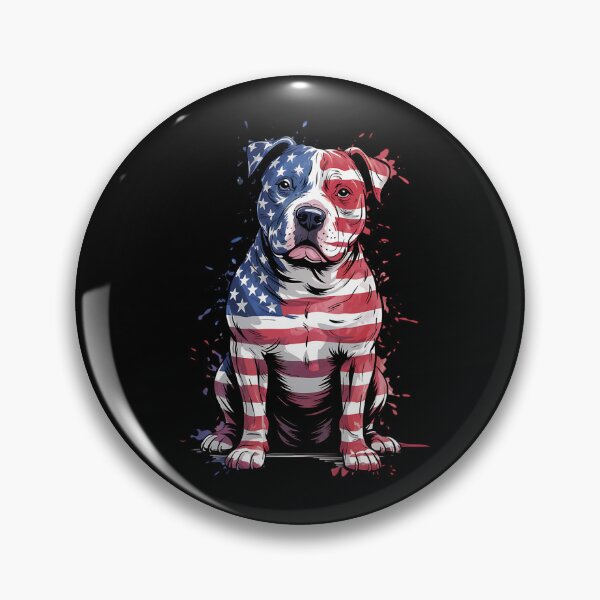Item preview, Patriotic Pitbull American Flag 4th Of July Dog Pitbull Dad designed and sold by BakeryDozen.