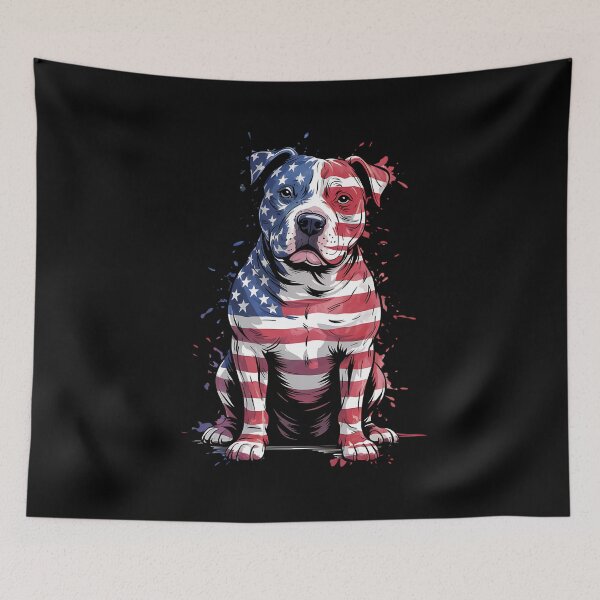 Item preview, Patriotic Pitbull American Flag 4th Of July Dog Pitbull Dad designed and sold by BakeryDozen.