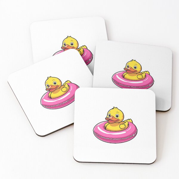 Item preview, Cartoon Rubber Duck in Pink Pool Float designed and sold by SundayAfter.