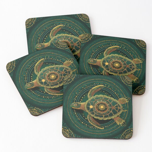 Item preview, Aboriginal Inspired Dot Art - Green Turtle designed and sold by GrinGalore.