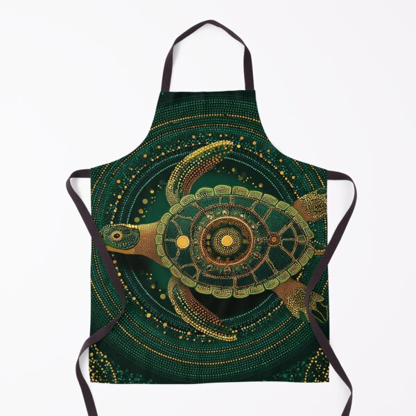 Item preview, Aboriginal Inspired Dot Art - Green Turtle designed and sold by GrinGalore.