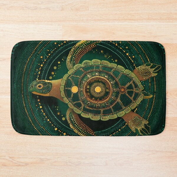 Item preview, Aboriginal Inspired Dot Art - Green Turtle designed and sold by GrinGalore.