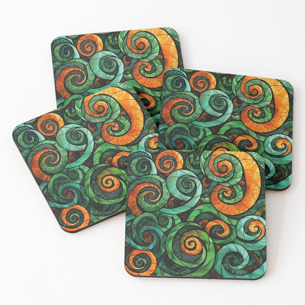 Item preview, New Zealand Māori Paua Pattern Koru Design 440 designed and sold by GrinGalore.