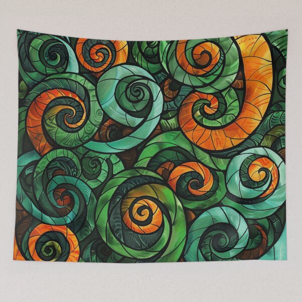 Item preview, New Zealand Māori Paua Pattern Koru Design 440 designed and sold by GrinGalore.