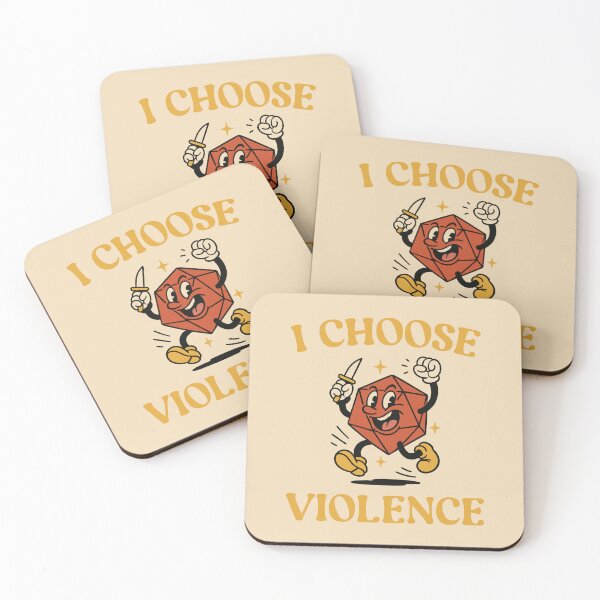 Item preview, I Choose Violence D20 Dice Funny TTRPG designed and sold by pixeptional.