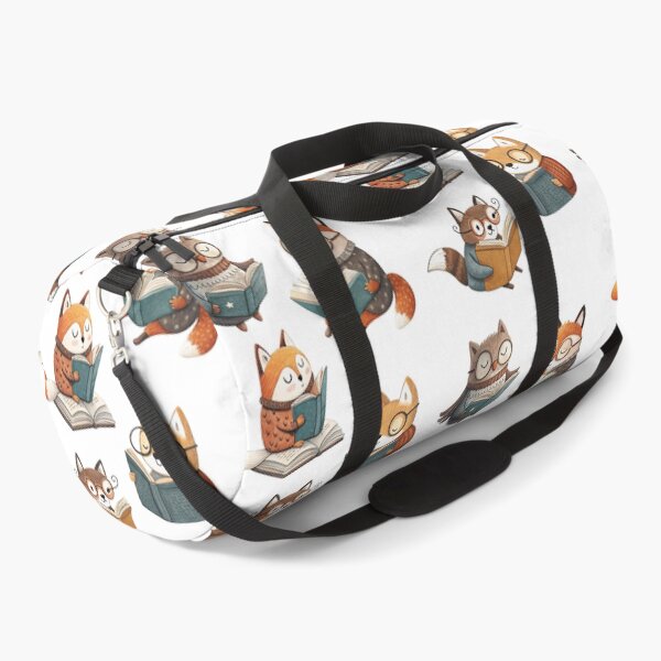 Item preview, Owl, Fox, and Cat Wearing Glasses Reading Books – Cute Animal Illustration designed and sold by PnrArtDesign.