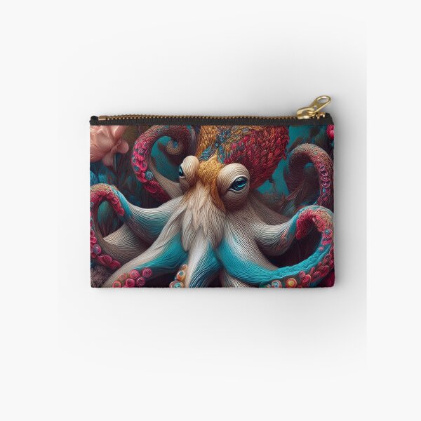 Item preview, Beautiful Octopus Floral Artwork designed and sold by FlosArtPrintShop.