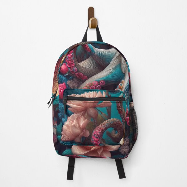Item preview, Beautiful Octopus Floral Artwork designed and sold by FlosArtPrintShop.