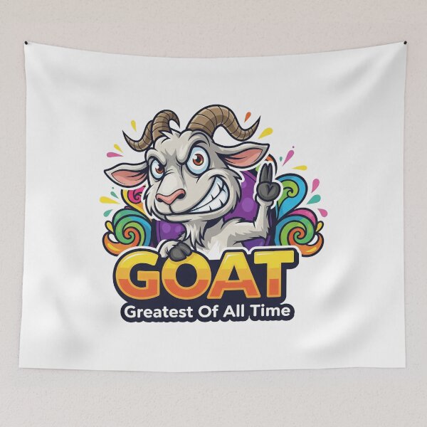 Item preview, GOAT - Greatest Of All Time Cartoon Mascot Logo designed and sold by Cloud-Riders.