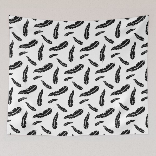 Item preview, Seamless pattern beautyful Feather black silhouette designed and sold by Tanysha54.
