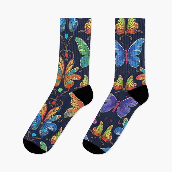 Item preview, Rainbow Butterfly Pattern designed and sold by Edenglow Prints & Peculiars.