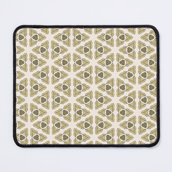 Artikelvorschau, Erdiges geometrisches Blatt-Nahtloses Muster – Beige & Olivgrünes Boho-Design entworfen und verkauft von Merbuda.
