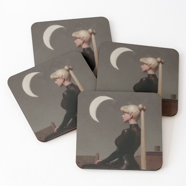 Item preview, Moon Watcher in Black designed and sold by pastel.moonwave.