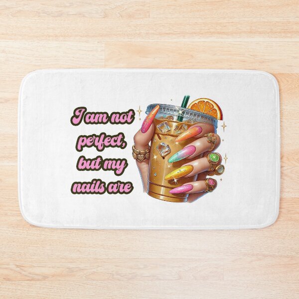 Item preview, I’m Not Perfect, But My Nails Are – Glam Lemonade & Crystals Edition designed and sold by EmeraldeaArt.