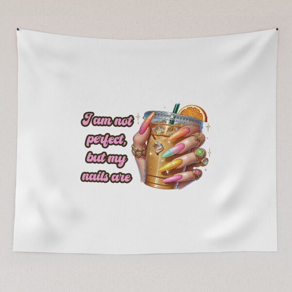 Item preview, I’m Not Perfect, But My Nails Are – Glam Lemonade & Crystals Edition designed and sold by EmeraldeaArt.