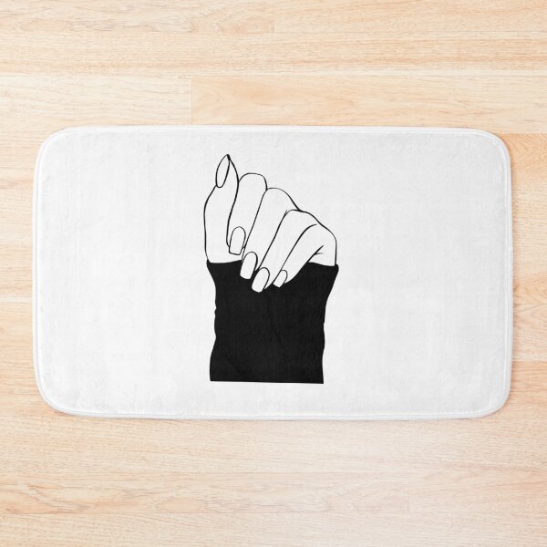 Item preview, Black Minimalist Manicure Hand – Elegant Line Art Nail Design designed and sold by EmeraldeaArt.