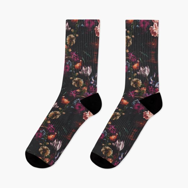 Item preview, Dark Moody Elegant Pink Floral Pattern designed and sold by tanjica.