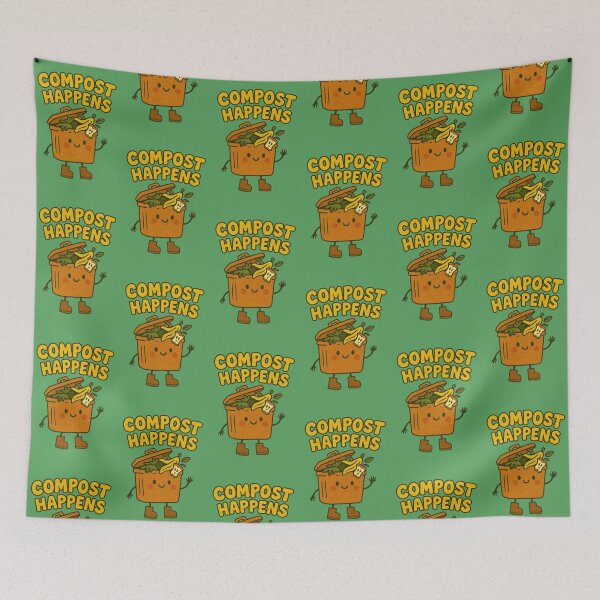 Item preview, Compost Happens – Funny Eco-Friendly Art designed and sold by PrintSmithArt.