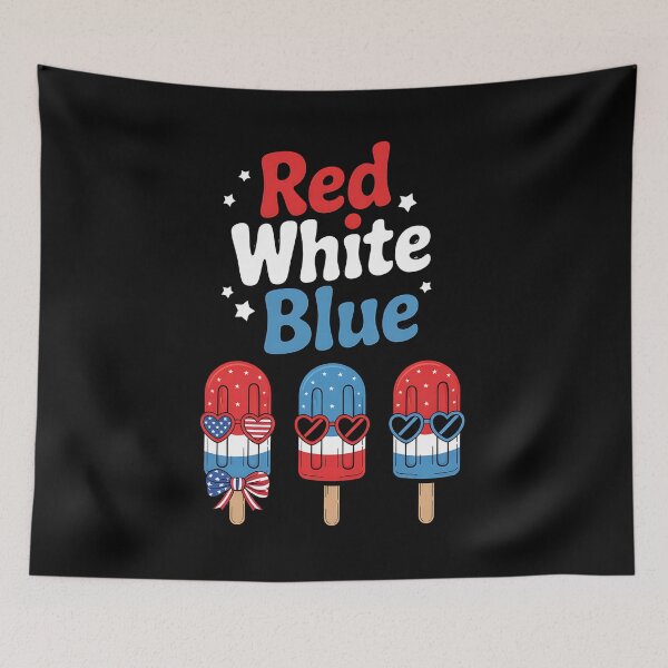 Item preview, Red White & Blue 4th of July American Flag Coquette Popsicle designed and sold by BakeryDozen.