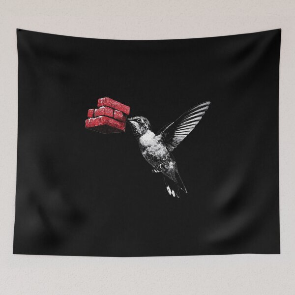 Item preview, Banksy Hummingbird Breaking Barriers designed and sold by hamishby.