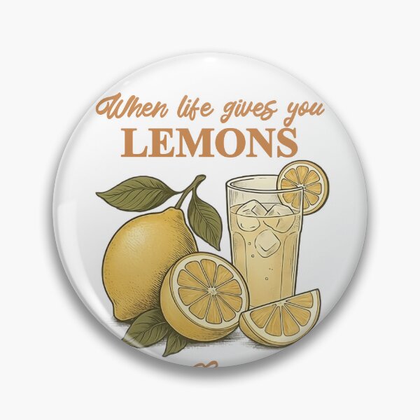Item preview, Vintage retro fruit design - When Life Gives you Lemons, Make Lemonade designed and sold by Rhu Creations.