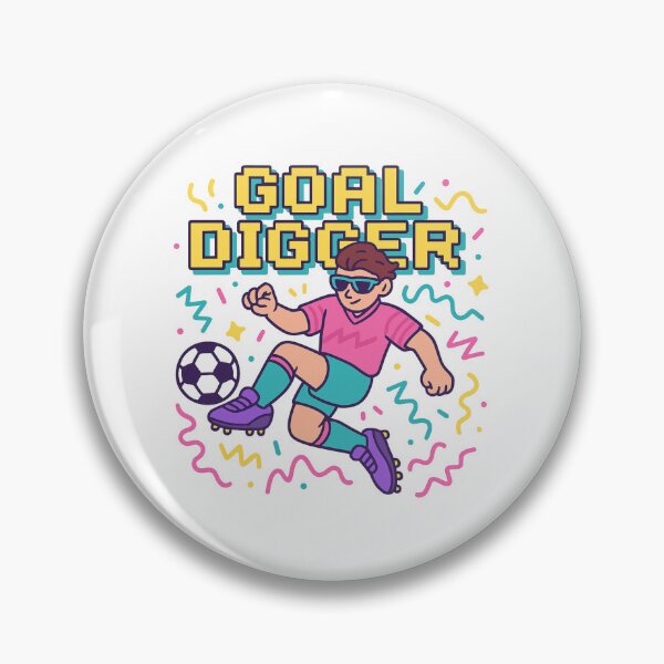 Item preview, Retro Soccer “Goal Digger” Cartoon Design designed and sold by Hydravisions.