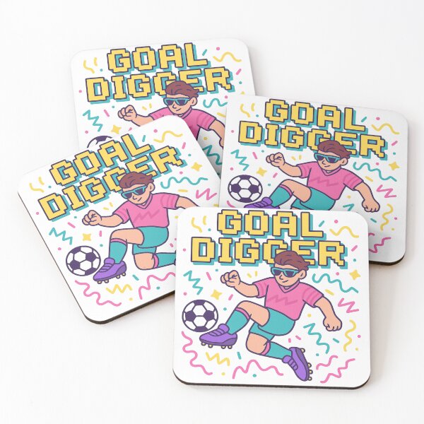 Item preview, Retro Soccer “Goal Digger” Cartoon Design designed and sold by Hydravisions.
