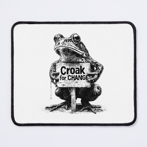Item preview, Banksy Croak for Change - Protest Frog Illustration designed and sold by hamishby.
