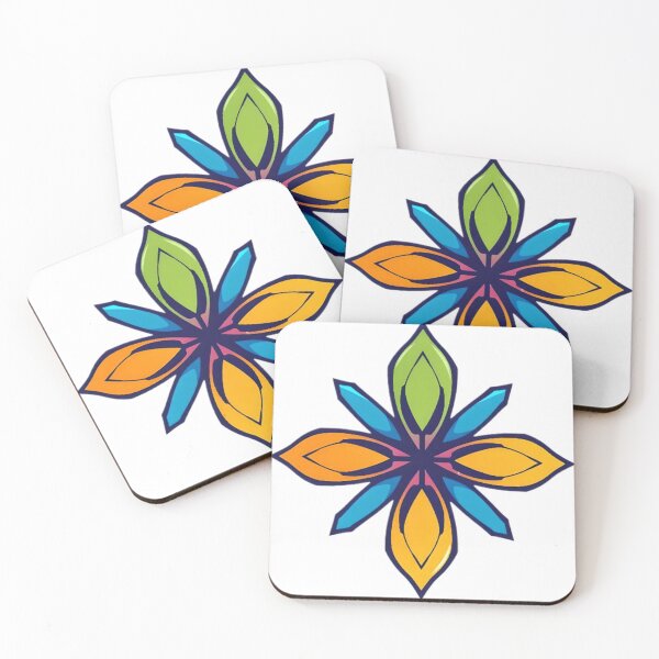 Item preview, colorful square flowers designed and sold by SanchillShop.