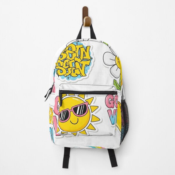 Item preview, Y2K Good Vibes Cute Sticker Pack | Retro Aesthetic Sun Rainbow Flower Doodle designed and sold by j-2k.