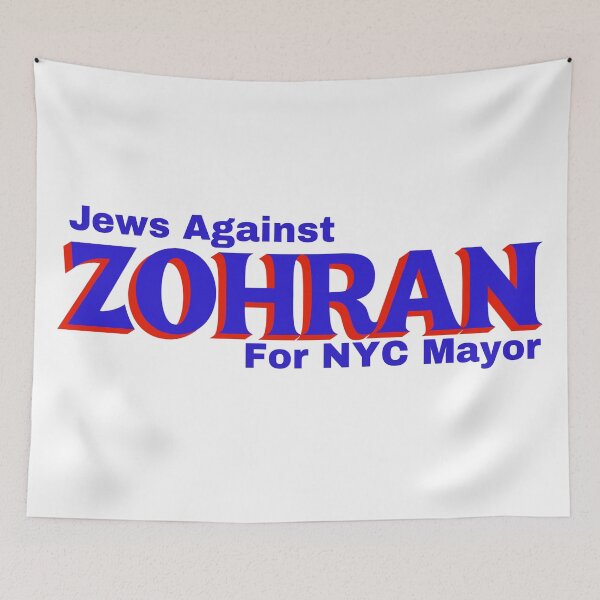 Item preview, jews against zohran for new york city mayor - anti zohran mamdani - red and blue designed and sold by jessicaleah15.