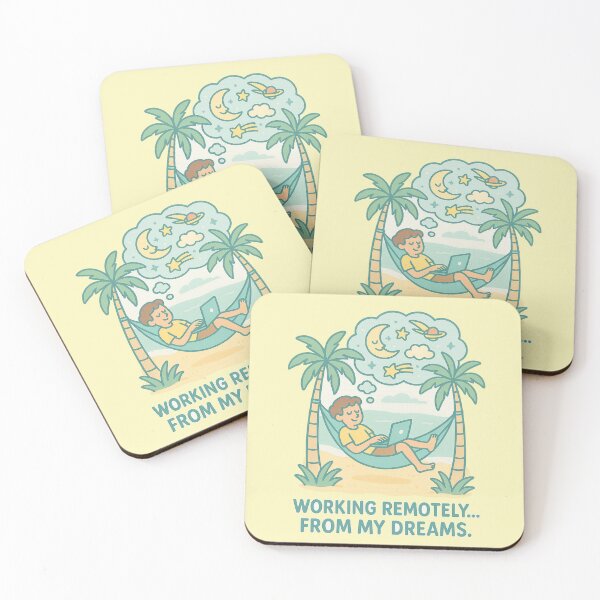 Item preview, Funny quote work remotely... from my dreams designed and sold by QCena.