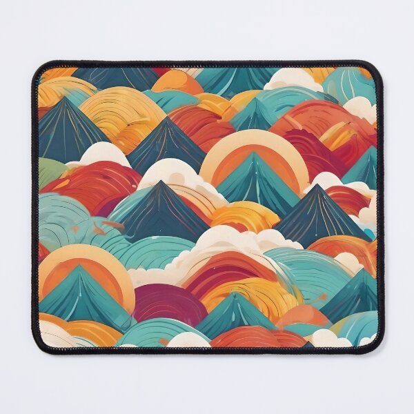 Item preview, Colorful mountains and sea waves designed and sold by SanchillShop.