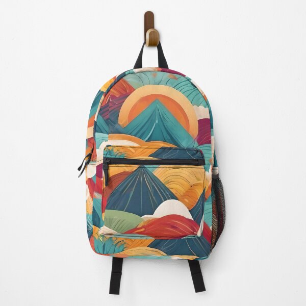 Item preview, Colorful mountains and sea waves designed and sold by SanchillShop.