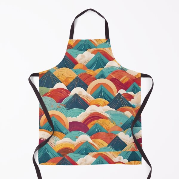 Item preview, Colorful mountains and sea waves designed and sold by SanchillShop.