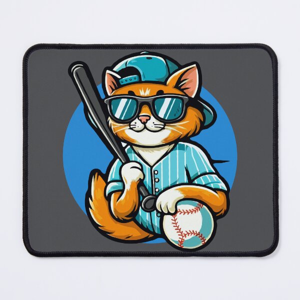 Item preview, Cool Cat Playing Baseball designed and sold by McThingummy.