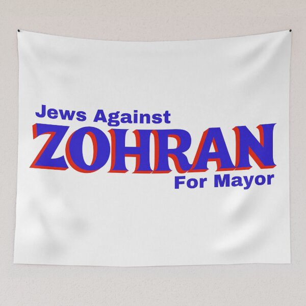 Item preview, jews against zohran for new york city mayor - anti zohran mamdani - red and blue designed and sold by jessicaleah15.