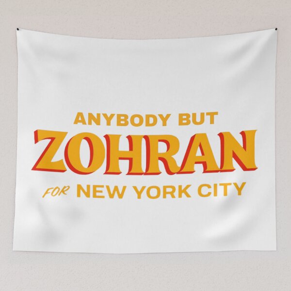Item preview, yellow against zohran for new york city mayor - anti zohran mamdani - red and blue designed and sold by jessicaleah15.