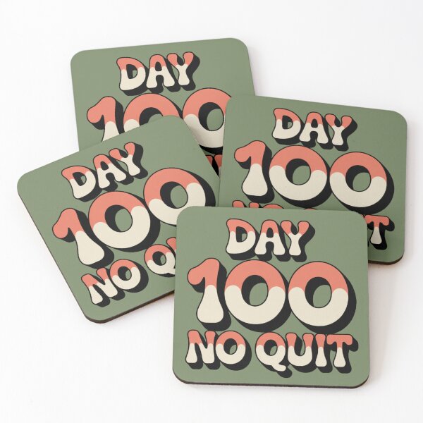 Item preview, Day 100 No Quit – Motivational Retro Milestone Art | Modern Mojo designed and sold by Modern-Mojo.