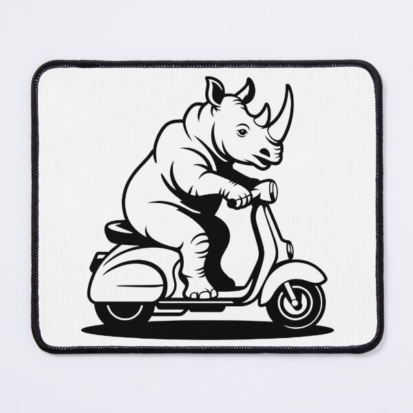Item preview, Rhino on a Scooter designed and sold by theartfulaspie.