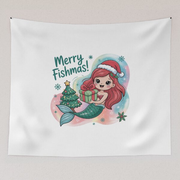 Item preview, Merry Fishmas mermaid designed and sold by jkrphoto.