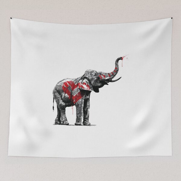 Item preview, Banksy Marked Elephant - Symbol of Endangered Wildlife designed and sold by hamishby.