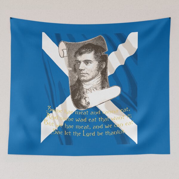 Item preview, Selkirk Grace Burns Night Quote And Scottish Saltire designed and sold by taiche.