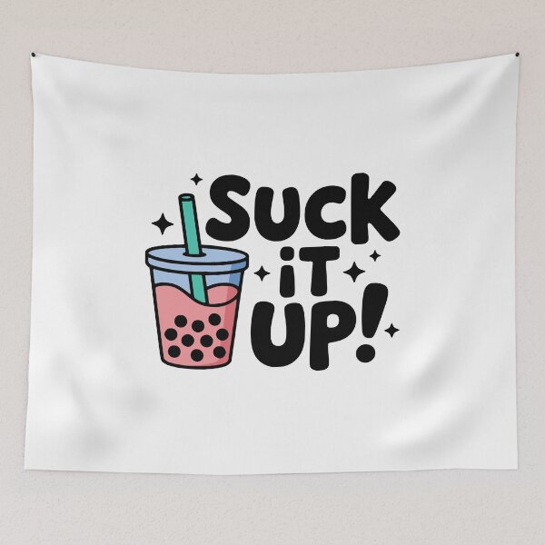 Item preview, Suck It Up! Cute Boba Pun designed and sold by PMCreative.