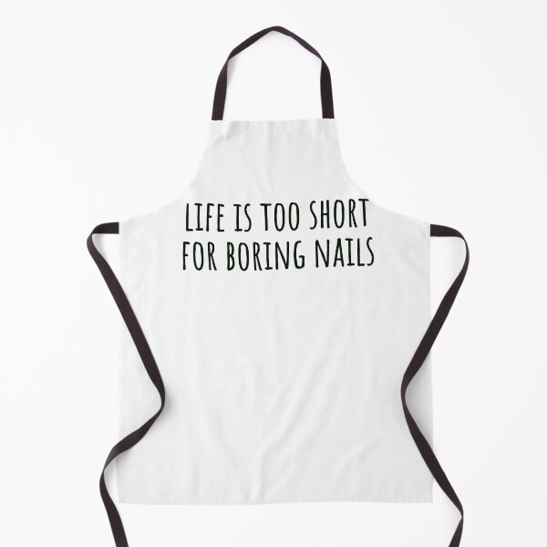 Item preview, Life Is Too Short for Boring Nails – Sleek Black Text Statement designed and sold by EmeraldeaArt.